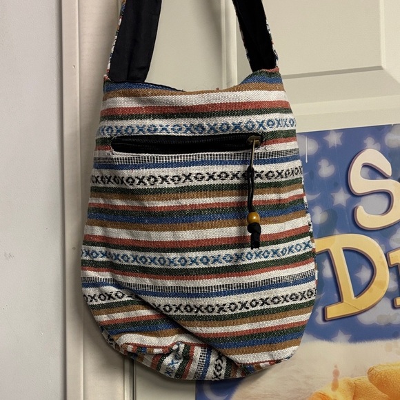 Handbags - Striped Multicolor Shoulder Bag